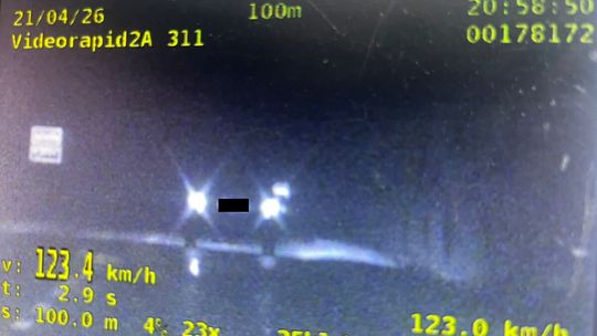 123 km/h w terenie zabudowanym. 20-latek stracił prawo jazdy