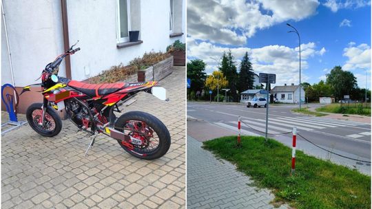 Motorower i przejście dla pieszych w Tomaszowie Lubelskim, gdzie kierujący jednośladem potrącił pieszą na pasach.