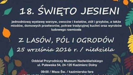 18. Święto Jesieni w Kazimierzu Dolnym