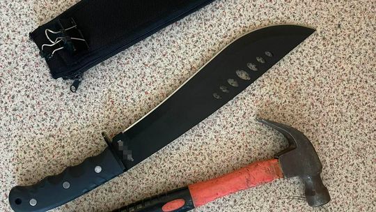 24-latek podejrzewany o uszkodzenie samochodów w rejonie ulic Willowej i Altanowej w Lublinie został zatrzymany przez policjantów. Przy mężczyźnie funkcjonariusze znaleźli maczetę i młotek.