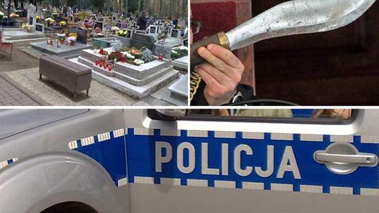 29-latek zaatakował maczetą na cmentarzu