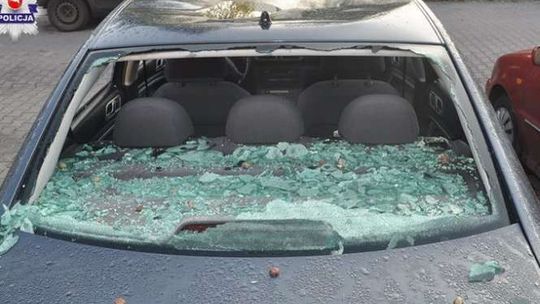 30-latek skakał po samochodach w Lublinie. Wybijał szyby, gniótł karoserię [zdjęcia]