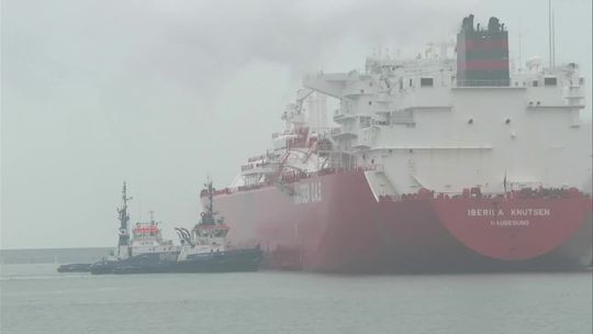 50. dostawa do gazoportu w Świnoujściu. Tankowiec może pomieścić 138 tys. m3 ładunku