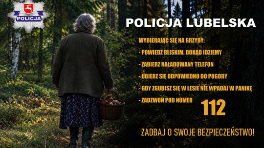 75-latka zgubiła się podczas grzybobrania. Policjanci odnaleźli ją w lesie