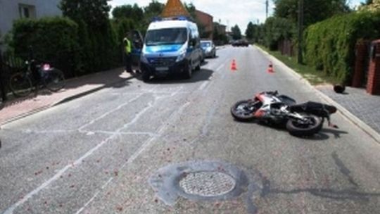 86-letni rowerzysta wjechał pod koła motoroweru