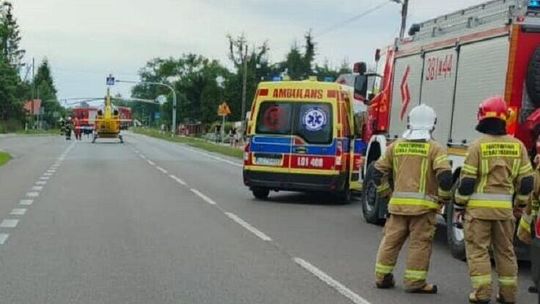 9-latek na hulajnodze potrącony. Na miejsce przyleciał śmigłowiec