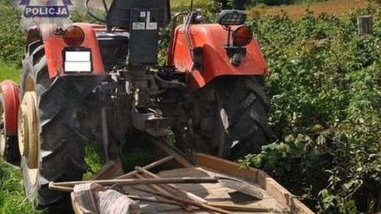 91-latek przejechany przez traktor. Zmarł na miejscu