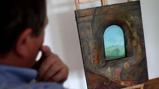 Agenci CBA zabezpieczyli obraz w domu byłego burmistrza Kraśnika