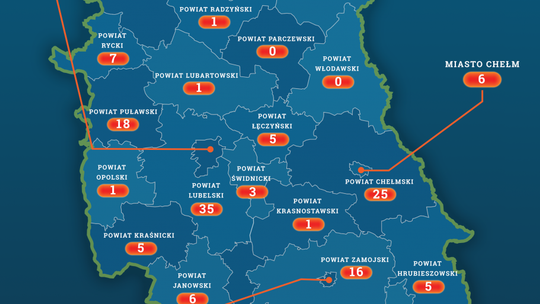 Aktualna sytuacja epidemiologiczna w woj. lubelskim. Pięciu pacjentów ozdrowiało