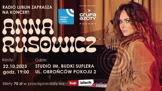 Ania Rusowicz wystąpi w Radio Lublin 