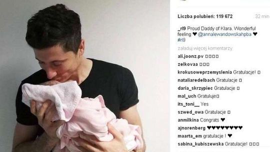 Anna Lewandowska urodziła dziecko. Robert Lewandowski pochwalił się córeczką