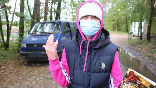 Autodemolka w parku krajobrazowym koło Łęcznej