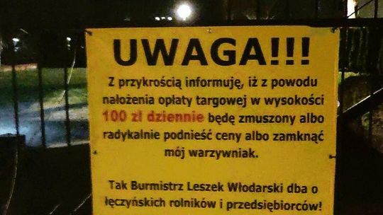 Awantura o opłatę targową w Łęcznej. Radny nie chce płacić