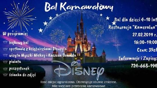 Bal Karnawałowy Disneya w Puławach