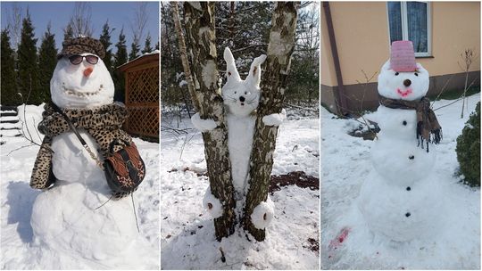 Bałwany zrobione przez Czytelników witają chłodną wiosnę [zdjęcia]