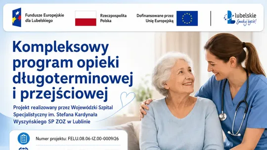 Bezpłatna opieka pielęgniarska i rehabilitacja w domu pacjenta. Nowy projekt Szpitala przy al. Kraśnickiej