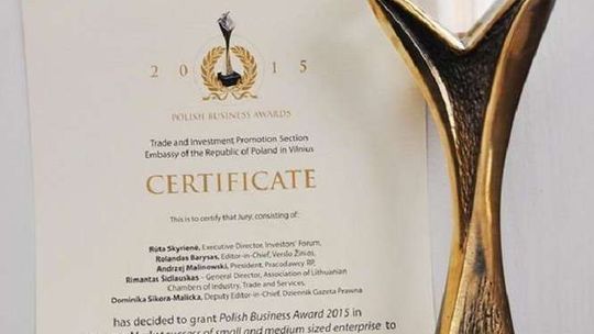 Biała Podlaska: Firma Vikking doceniona na Litwie 