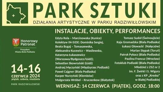 Biała Podlaska. Park Sztuki w parku Radziwiłowskim