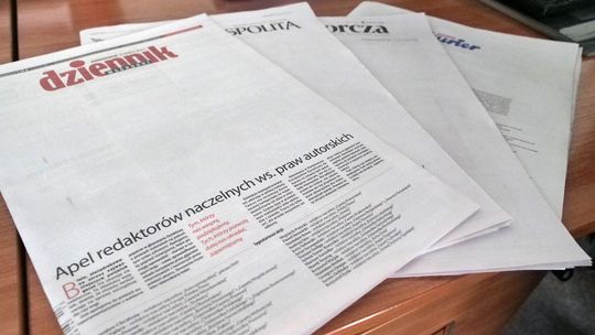 Białe okładki polskich dzienników. To nie jest żadne ACTA 2!