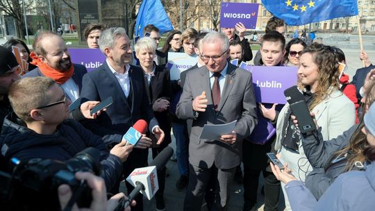 Biedroń w Lublinie. Zaprezentował kandydatów do Europarlamentu [wideo]
