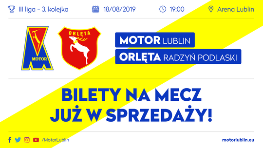 Bilety na mecz Motor - Orlęta Spomlek już dostępne. W przedsprzedaży będzie taniej