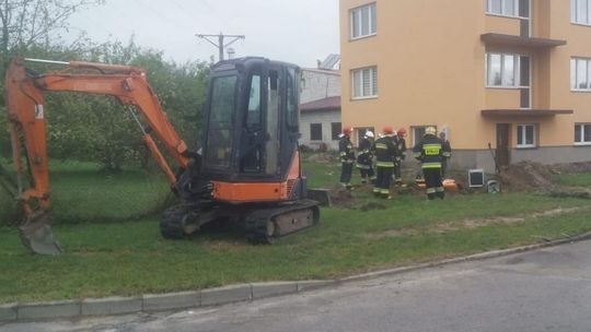 Biłgoraj: Koparka uszkodziła gazociąg. Ewakuowano pięć domów
