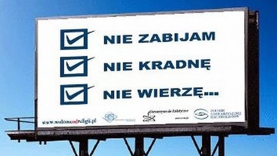 Billboardy ateistyczne w Lublinie będą. Tylko później