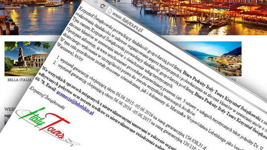 Biuro podróży Italy Tours z Opola Lubelskiego niewypłacalne