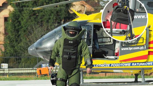 Bomba w śmigłowcu LPR. Ćwiczenia w szpitalu przy al. Kraśnickiej [zdjęcia, wideo]