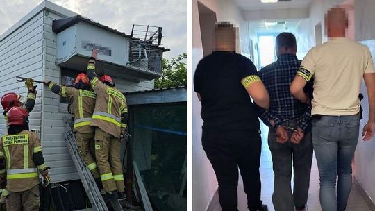 Było go widać i słychać, ale udawał, że go nie ma. Policjanci wezwali strażaków