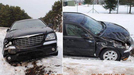 Celnicy za szybko jechali na służbę. Samochód dachował