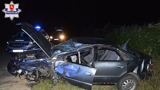 Chełm: Brawurowa jazda zakończona dachowaniem