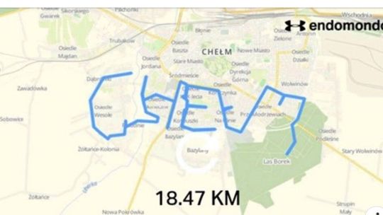Chełm: Trasę rowerowego rajdu ułożyli w napis. Teraz zabiorą przyjaciół na przejażdżkę