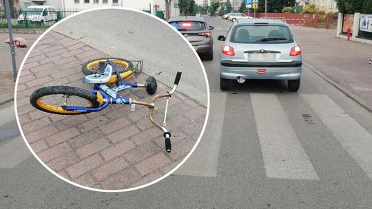 Chłopiec na rowerku wjechał wprost pod koła samochodu