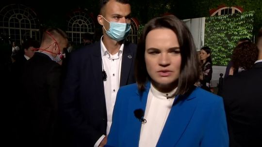 Cichanouska po słowach Terleckiego. "Bardzo dziwny tweet, to nie jest w porządku wobec Białorusinów"