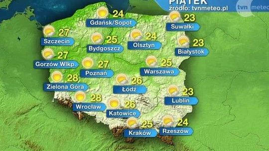 Ciepły i słoneczny początek weekendu