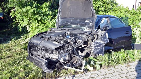 rozbite audi policja Zamość