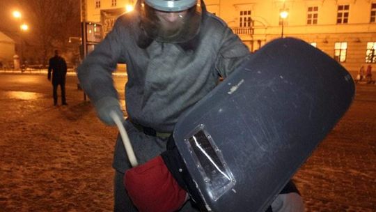 Ćwiczyli przed inscenizacją starć z ZOMO (zdjęcia)