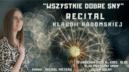 "Czas na uczy pogody" zabrzmi w Puławach. Recital Klaudii Radomskiej
