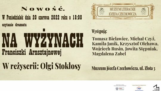 Czytanie dramatu: "Na wyżynach" w Muzeum Czechowicza