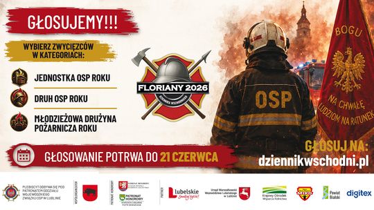 Grafika promująca plebiscyt - Floriany 2026 Dziennika Wschodniego