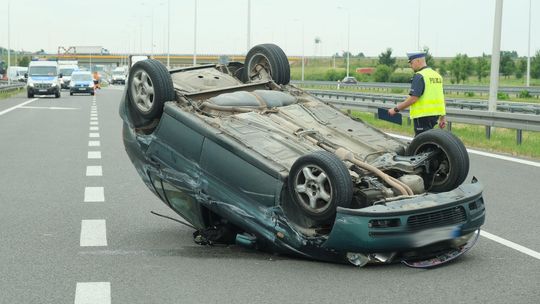 Dachowanie na S17 koło Lublina. Kierowca pijany