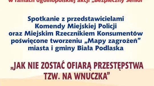 Debata dla seniorów w Białej Podlaskiej. Zapraszają policjanci