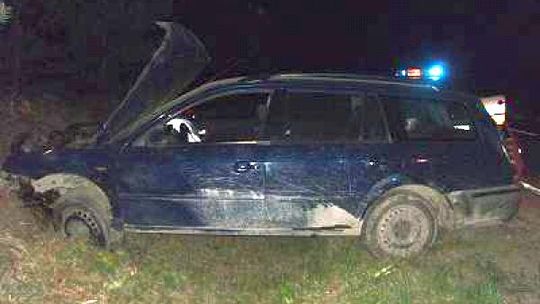 Dęblin: Kompletnie pijany kierowca wjechał do rowu