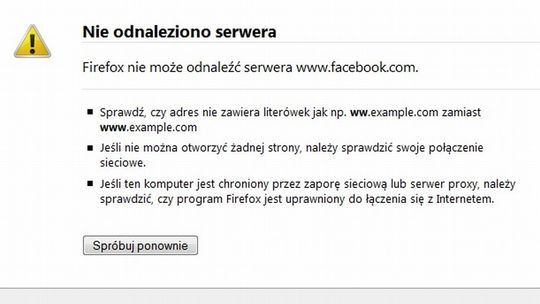 Dlaczego Facebook nie działa? Awaria portalu