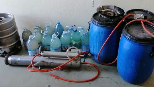 Domowa bimbrownia pod Radzyniem Podlaskim