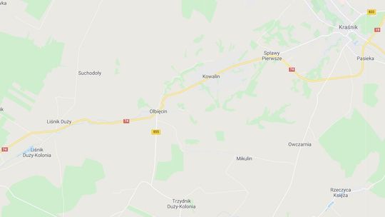 Droga krajowa nr 74 Kraśnik - Opatów zablokowana po wypadku w Olbięcinie