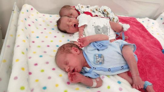 Dwóch braciszków i siostrzyczka. W szpitalu w Lublinie urodziły się trojaczki