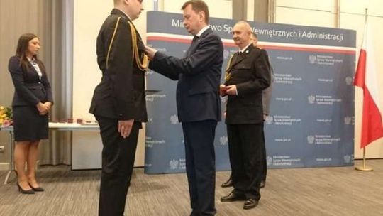 Dzielny strażak z Zamościa z Krzyżem Zasługi