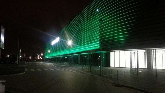 Dzień Św. Patryka: Arena Lublin podświetlona na zielono